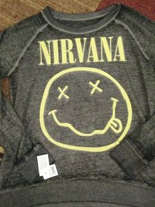 Bnwt "burnout" style Nirvava sweatshirt